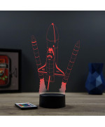 Lampe illusion 3D en verre acrylique gravée au laser représentant la Navette Spatiale de la Nasa.
