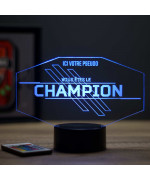 Lampe illusion 3D en verre acrylique gravée au laser représentant un visuel inspiré du jeu APEX.