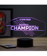 Lampe illusion 3D en verre acrylique gravée au laser représentant un visuel inspiré du jeu APEX.