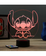 Lampe illusion 3D représentant Stitch.