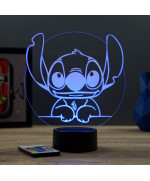 Lampe illusion 3D représentant Stitch.