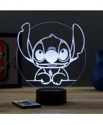 Lampe illusion 3D représentant Stitch.