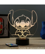 Lampe illusion 3D représentant Stitch.