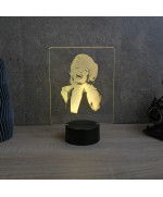 Lampe illusion 3D portrait Marilyn Monroe