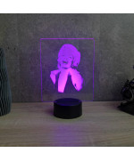 Lampe illusion 3D représentant un portrait de Marilyn Monroe.