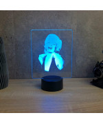 Lampe illusion 3D représentant un portrait de Marilyn Monroe.