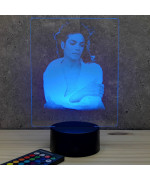 Lampe illusion 3D représentant un portrait de Michael Jackson.