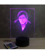 Lampe illusion 3D représentant un portrait de Richard Anthony.