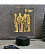 Lampe illusion 3D représentant un portrait de The Beatles.