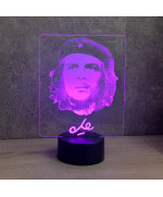 Lampe illusion 3D représentant un portrait du Che Guevara.
