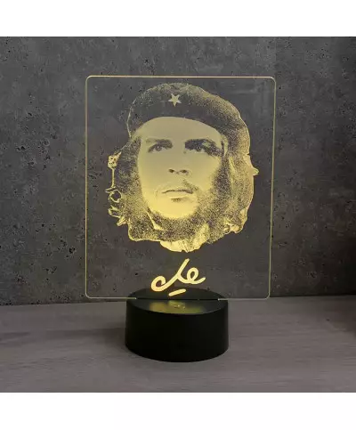 Lampe illusion 3D représentant un portrait du Che Guevara.