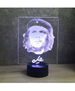 Lampe illusion 3D représentant un portrait du Che Guevara.