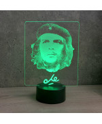 Lampe illusion 3D représentant un portrait du Che Guevara.