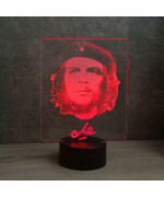 Lampe illusion 3D représentant un portrait du Che Guevara.