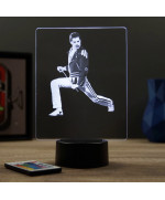 Lampe illusion 3D représentant un portrait de Freddie Mercury.