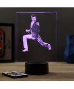 Lampe illusion 3D représentant un portrait de Freddie Mercury.