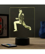 Lampe illusion 3D représentant un portrait de Freddie Mercury.