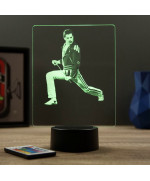 Lampe illusion 3D représentant un portrait de Freddie Mercury.
