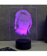 Lampe illusion 3D représentant un portrait de Claude Francois.