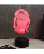 Lampe illusion 3D représentant un portrait de Claude Francois.