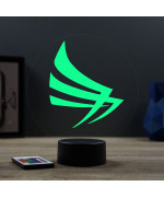 Lampe illusion 3D sur mesure, réalisée à partir d'une photo fournie par le client.