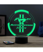 Lampe illusion 3D sur mesure, réalisée à partir d'un logo vectoriel fourni par le client.