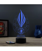 Lampe illusion 3D sur mesure, réalisée à partir d'un logo vectoriel fourni par le client.