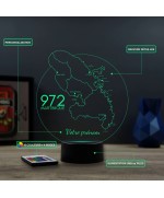 Lampe illusion 3D - 972 île de la Martinique