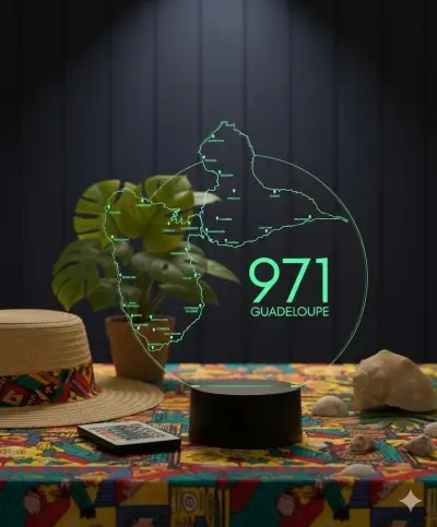 Lampe illusion 3D - 971 île de la Guadeloupe